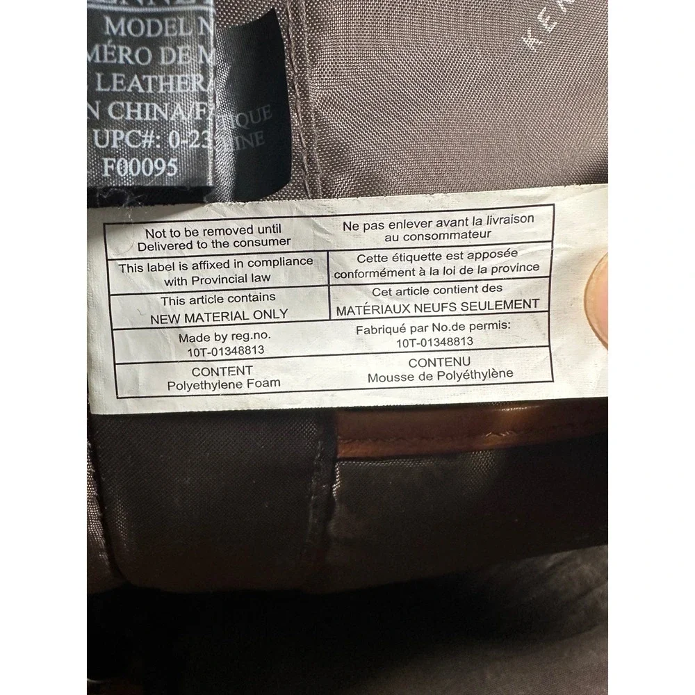 Kenneth Cole Reaction Mens Tan Cognac LeatherLaptop Backpack Business Bag 580674 - Picture 3 of 15